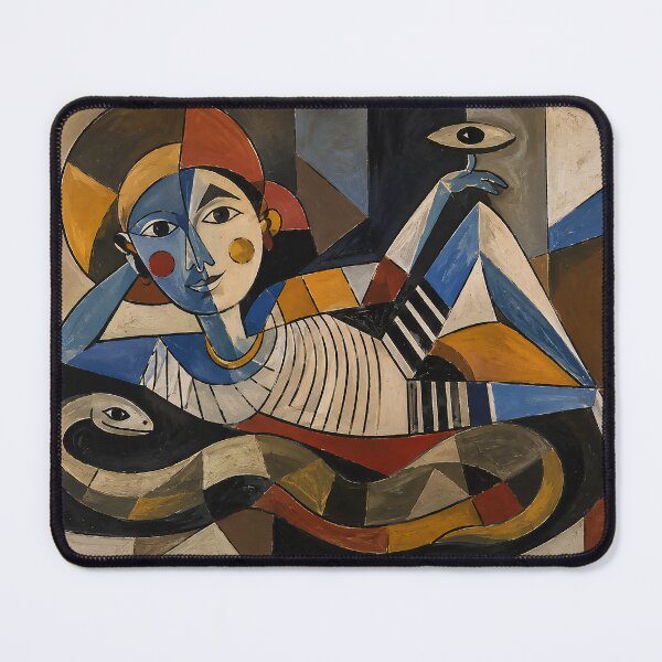 Item preview, Modern Lord Vishnu Abstract Cubist Art designed and sold by KARTICK DUTTA.