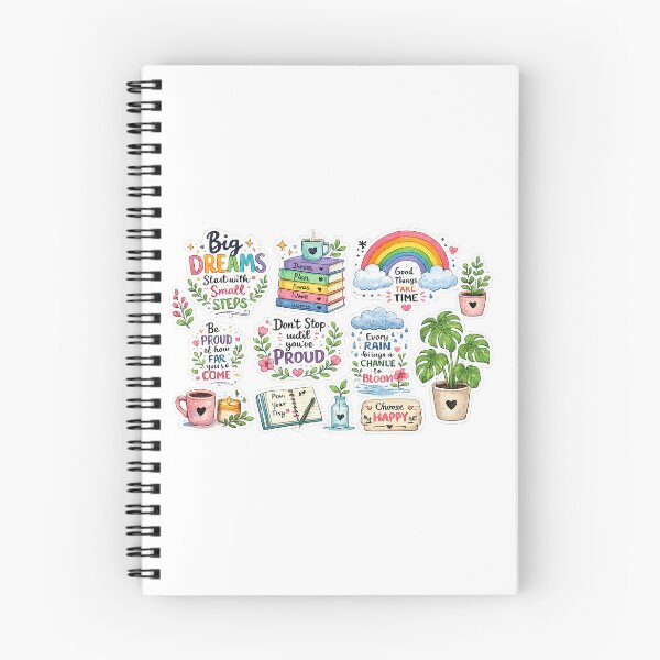 Item preview, Motivational Sticker Bundle | Positive Quotes, Plants, Rainbow & Cozy Aesthetic PNG Collection designed and sold by Ishratparween11.