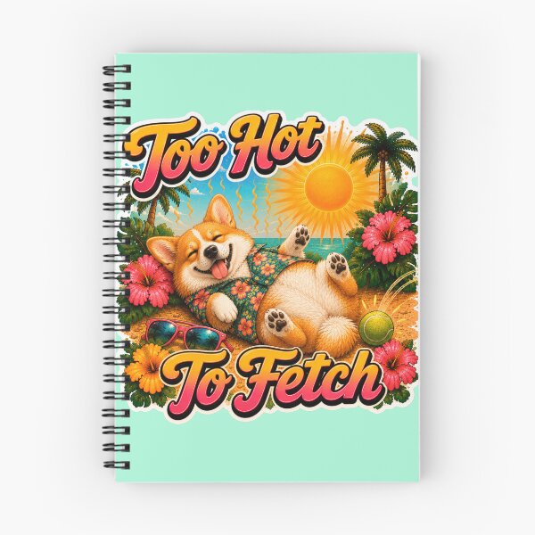 Item preview, Too Hot To Fetch – Funny Summer Golden Corgi Lazy Beach Dog designed and sold by DailyStruggleCo.