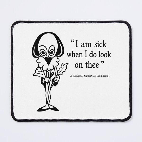 Aperçu de l'œuvre Insultes shakespeariennes - Le Songe d'une nuit d'été - Citation de Shakespeare - Sticker minimaliste pour les amoureux des livres créée et vendue par RickE.