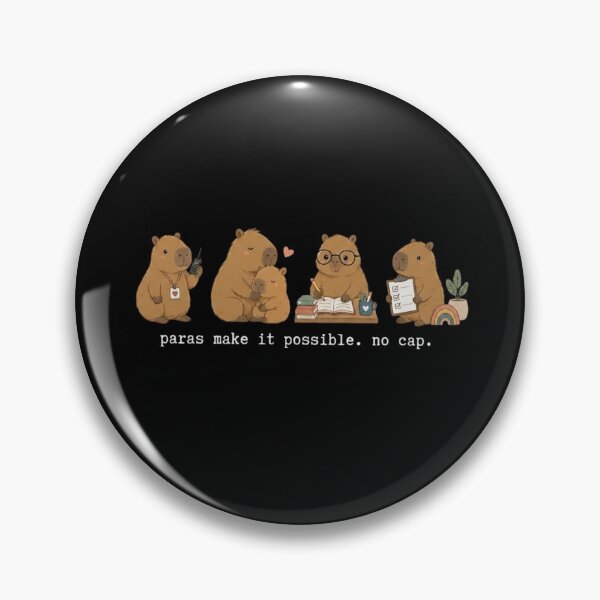 Item preview, Paras Make It Possible No Cap Cute Capybara Paraprofessional designed and sold by haitrieuic96.