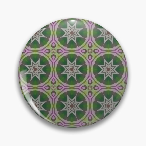 Item preview, Green Purple Geometric Star Floral Pattern designed and sold by SweetLilith.