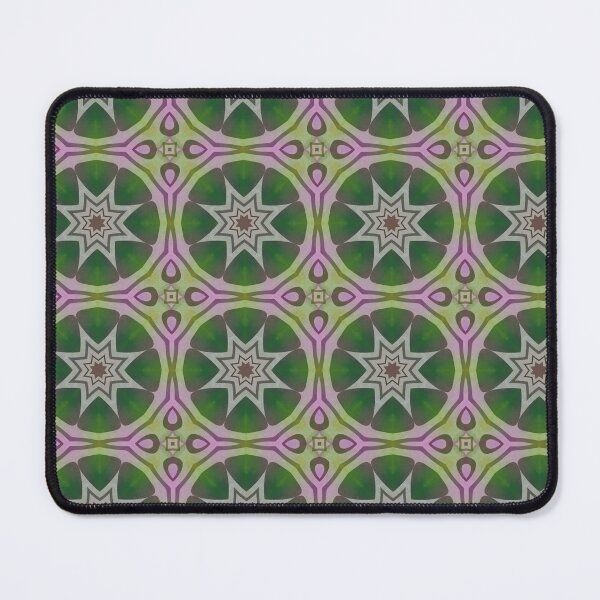 Item preview, Green Purple Geometric Star Floral Pattern designed and sold by SweetLilith.