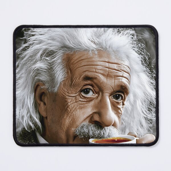 Item preview, Einstein Enjoying a Warm Cup of Coffee Break designed and sold by Artessie.