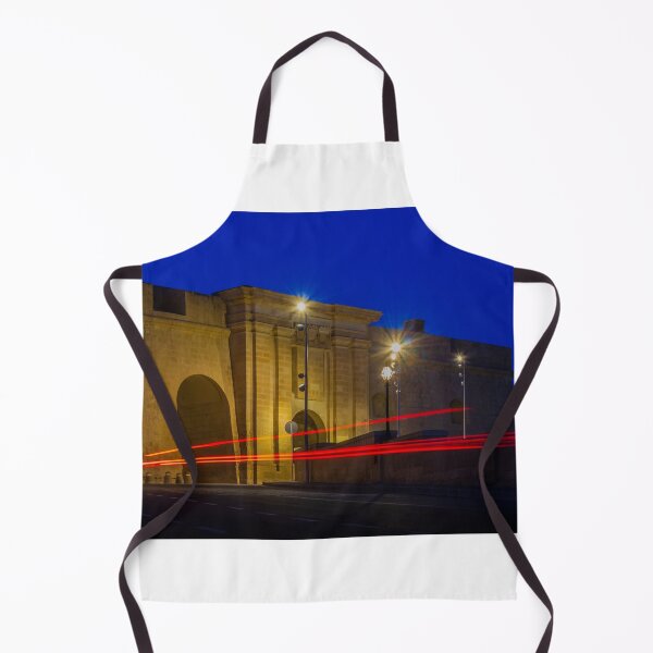 Item preview, Historic Stone Gate At Night With Red Light Trails Blue Hour Long Exposure Architecture designed and sold by Nmallia.