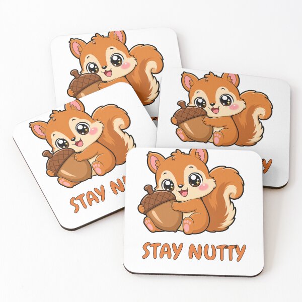 Item preview, Stay Nutty Cute Kawaii Squirrel with Acorn designed and sold by BoosterShop.
