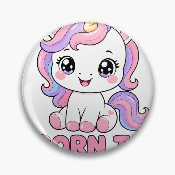 Artikelvorschau, Born To Sparkle Süßes Kawaii Einhorn mit Spruch entworfen und verkauft von BoosterShop.