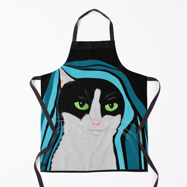 Artikelvorschau, Katze im blauen Vorhang entworfen und verkauft von Elaine M Hayward .