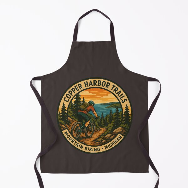 Item preview, Copper Harbor Michigan Mountain Biking Trails Vintage Badge designed and sold by American Travels.