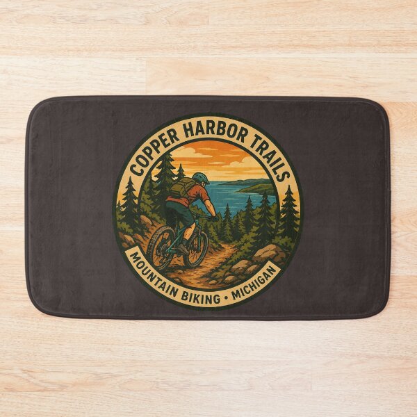 Item preview, Copper Harbor Michigan Mountain Biking Trails Vintage Badge designed and sold by American Travels.