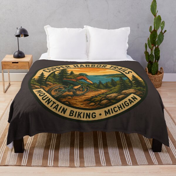 Item preview, Copper Harbor Michigan Mountain Biking Trails Vintage Badge designed and sold by American Travels.