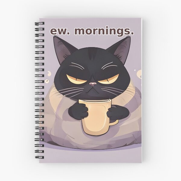 Item preview, Ew Mornings Sleepy Black Cat designed and sold by rostomaxa.