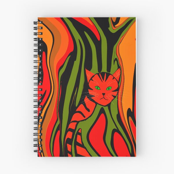 Item preview, Cat in Vibrant Abstract Patterns designed and sold by Elaine M Hayward .