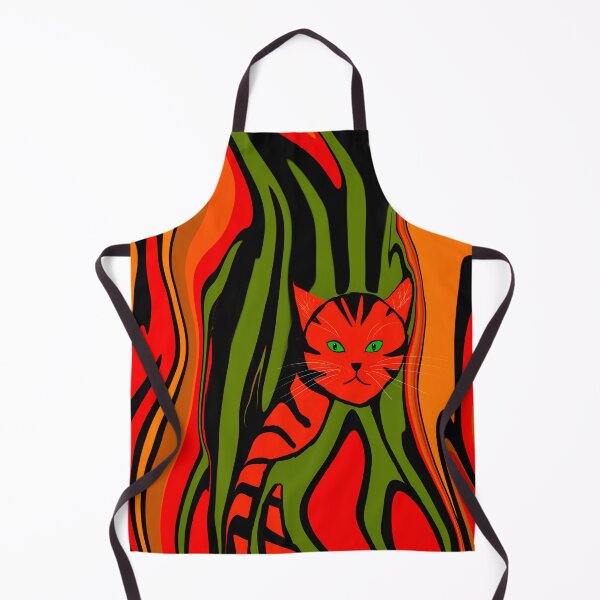 Item preview, Cat in Vibrant Abstract Patterns designed and sold by Elaine M Hayward .