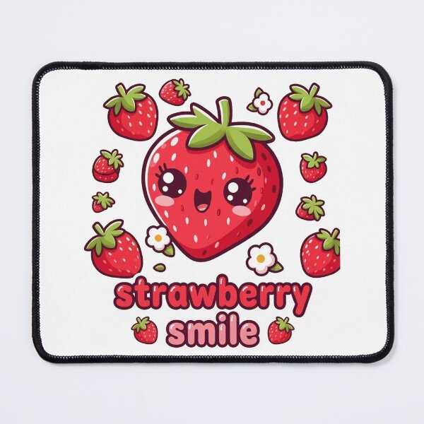 Item preview, Kawaii Strawberry Smile Cartoon Design | Cute Happy Strawberry Aesthetic Gift for Fruit Lovers designed and sold by morning sun.