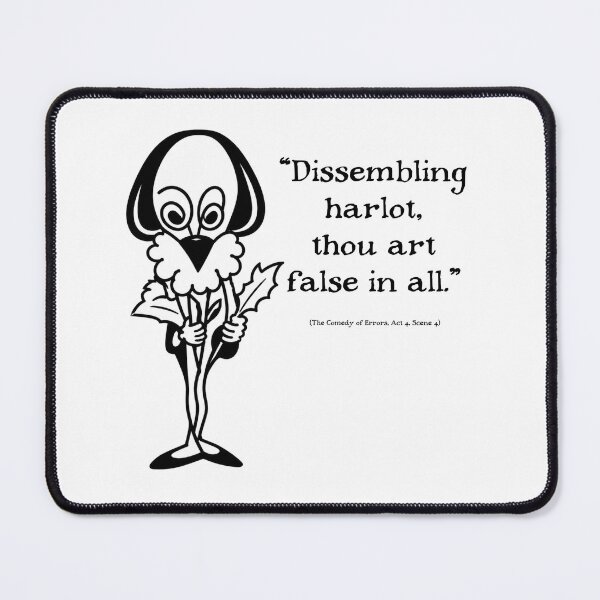 Item preview, Shakespeare Insults - The Comedy of Errors - Shakespeare Quote Minimalist Cartoon Sticker for Literature Lovers designed and sold by RickE.
