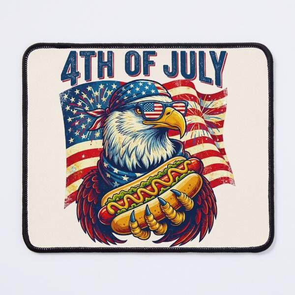 Item preview, Funny American Eagle Holding A 4th Of July Hotdog designed and sold by legendaryskins.