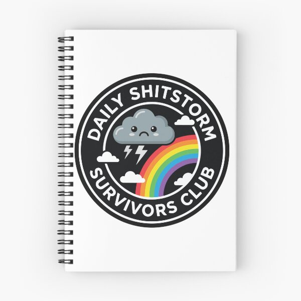 Item preview, Daily Shitstorm Survivors Club - Cute Rainbow Sarcastic Adult Humor designed and sold by raedattia.