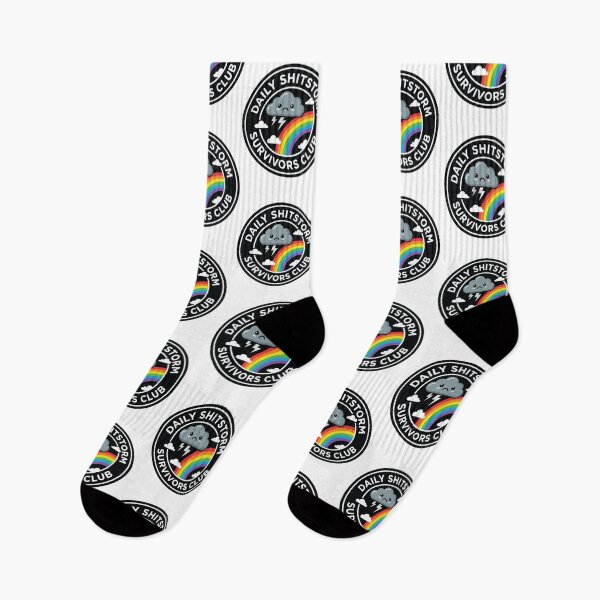 Item preview, Daily Shitstorm Survivors Club - Cute Rainbow Sarcastic Adult Humor designed and sold by raedattia.