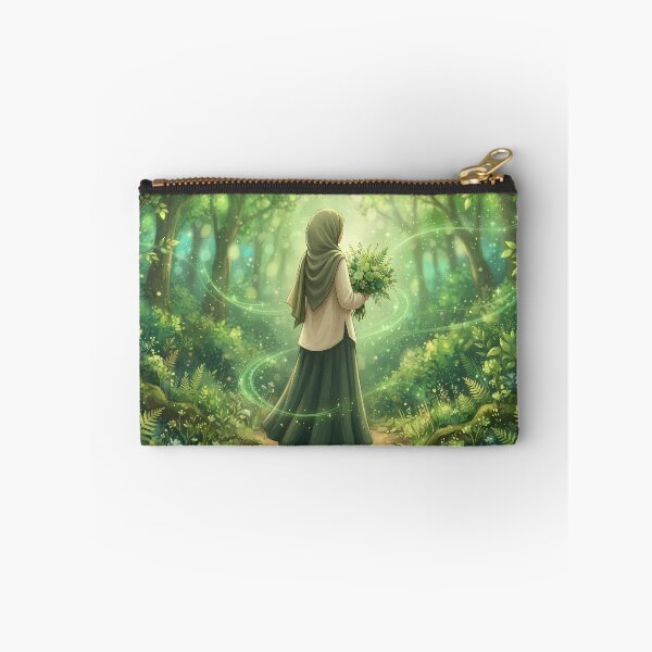 Item preview, Enchanting Forest Muse: Modest Elegance in Shades of Green designed and sold by hakikatm.