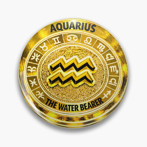 Item preview, Aquarius – The Water Bearer | Golden Zodiac Dis designed and sold by Warrior’s Path.