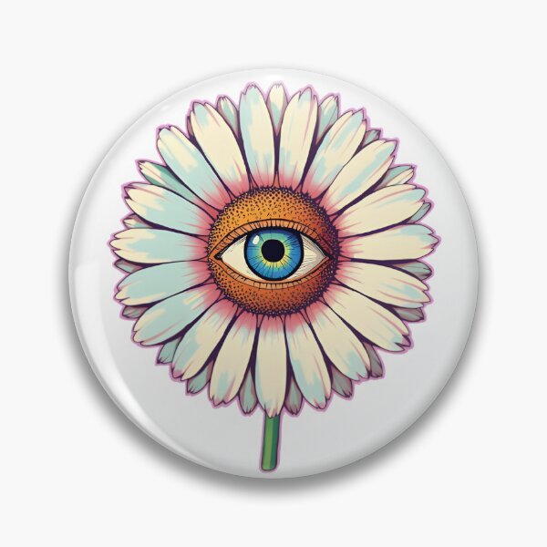 Item preview, Surreal Weirdcore Dreamcore Eyeball Daisy Flower designed and sold by 77Clover.