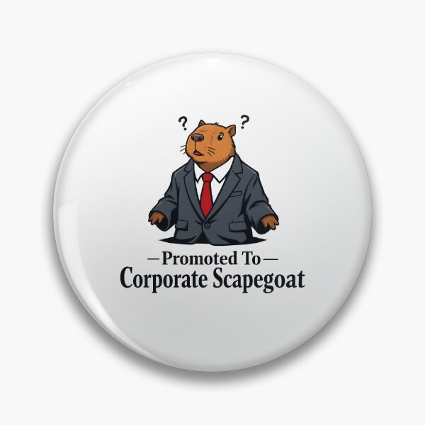Item preview, Sarcastic Corporate Promotion Capybara Scapegoat Shirt designed and sold by yanejoy.