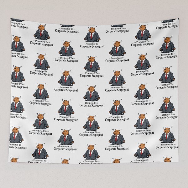 Item preview, Sarcastic Corporate Promotion Capybara Scapegoat Shirt designed and sold by yanejoy.
