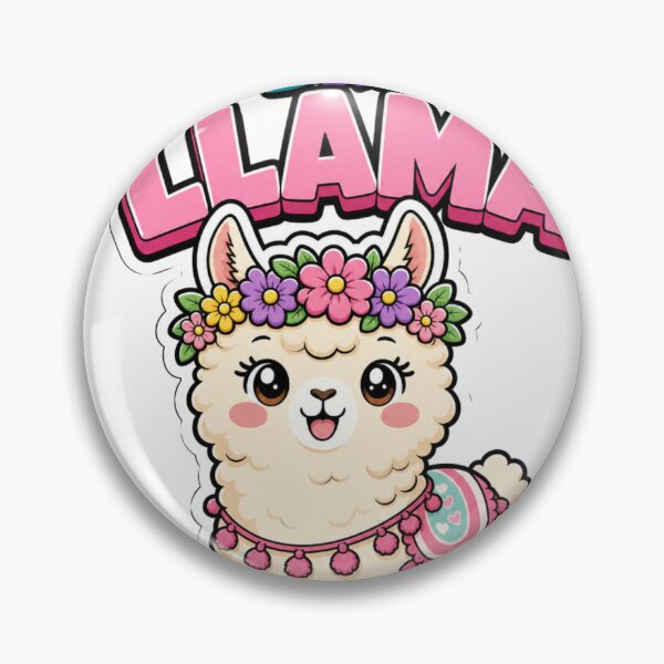 Item preview, No Drama Llama Cute Kawaii Llama with Flower Crown designed and sold by BoosterShop.