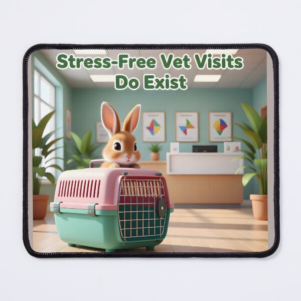 Item preview, Floppy Eared Bunny Pet Carrier Ad: Stress-Free Rabbit Veterinary Visit Banner designed and sold by Creative-RE.