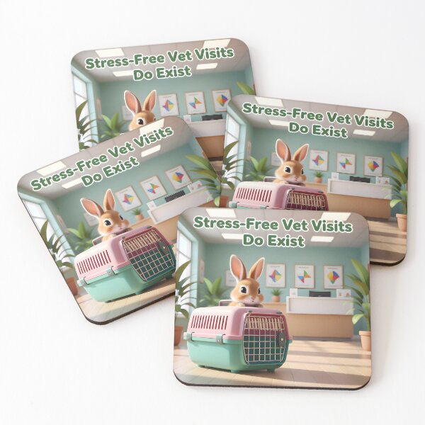 Item preview, Floppy Eared Bunny Pet Carrier Ad: Stress-Free Rabbit Veterinary Visit Banner designed and sold by Creative-RE.