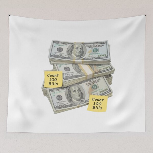 Item preview, 100 Dollar Bills Stack US Money Cash Stack Count 100 Bills Money Meme Tshirt designed and sold by BodaZZ.