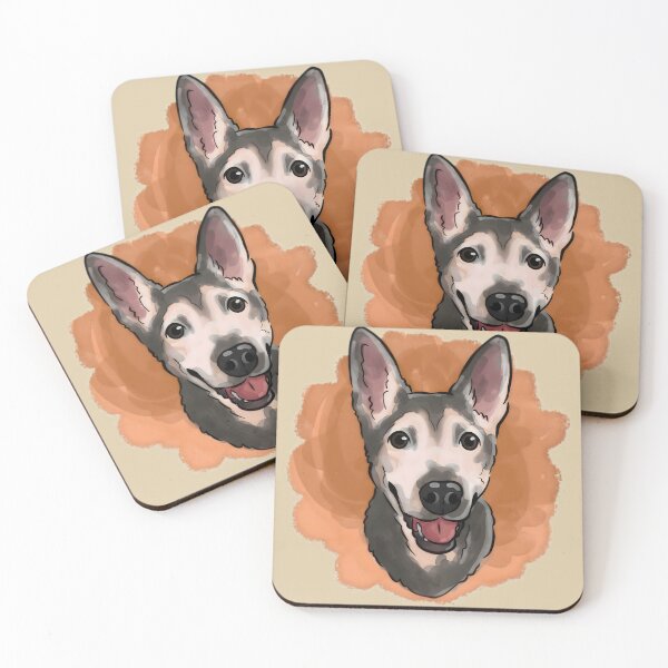 Item preview, Happy German Shepherd Husky designed and sold by Littlespetshop.