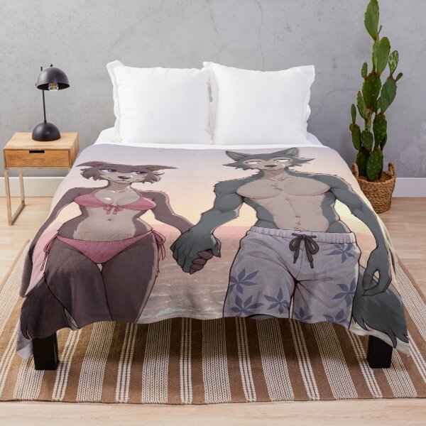 Aperçu de l'œuvre Juno et Leogshi à la plage créée et vendue par AnimsAIUniverse.