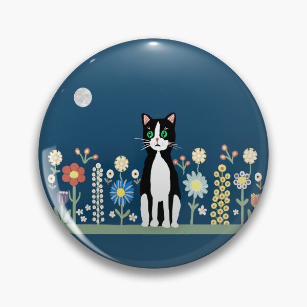 Item preview, Cat in Colorful Flower Garden designed and sold by Elaine M Hayward .