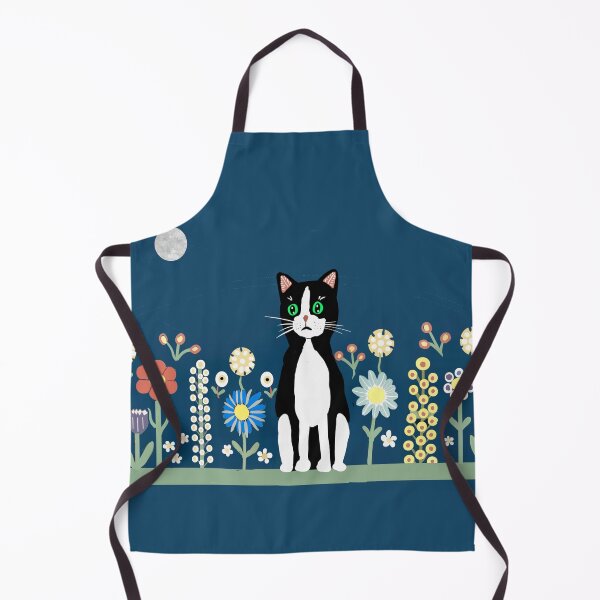 Artikelvorschau, Katze im bunten Blumengarten entworfen und verkauft von Elaine M Hayward .