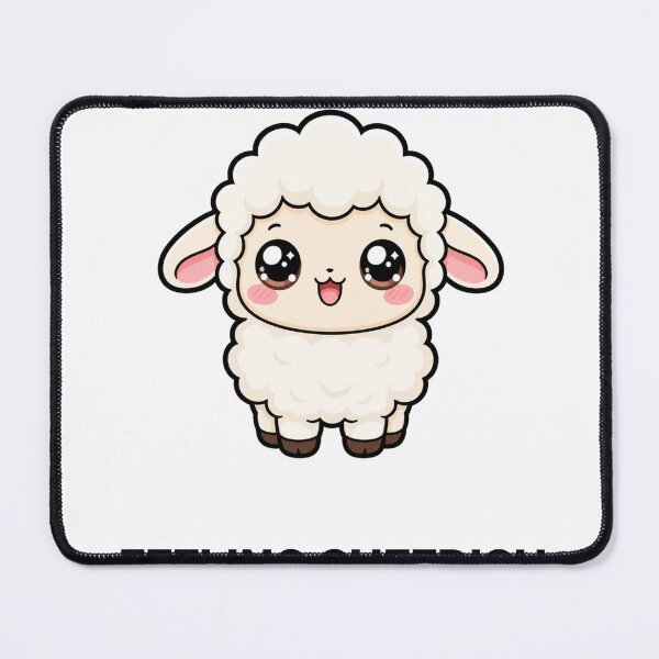 Item preview, Feeling Sheepish Cute Kawaii Sheep Lamb with Saying designed and sold by BoosterShop.