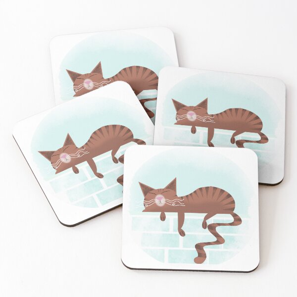 Item preview, Relaxed Tabby Cat On Brick Wall designed and sold by Andrew  Hitchen.