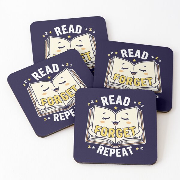 Item preview, Read Forget Repeat Funny Sleepy Book Back To School Bookworm Student T-Shirt designed and sold by HopeAndHustle.