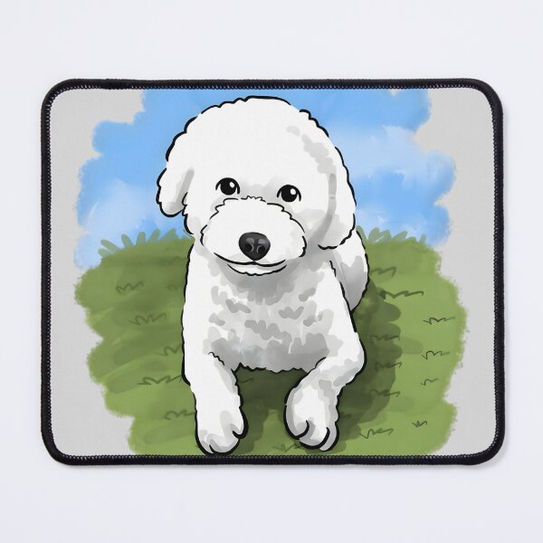 Item preview, Fluffy White Bichon Poodle Puppy designed and sold by Littlespetshop.