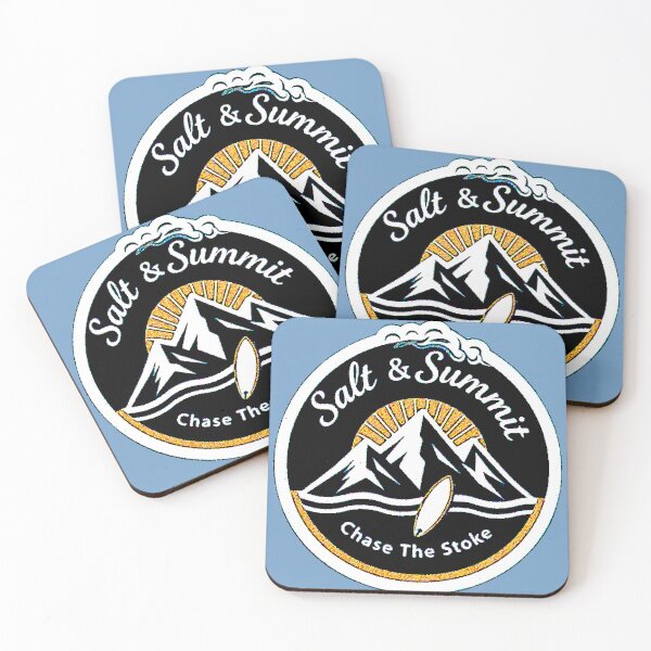 Item preview, Salt and Summit Surf and Mountain | Adventure Badge Design Sea and Snow designed and sold by AstronautMerch.