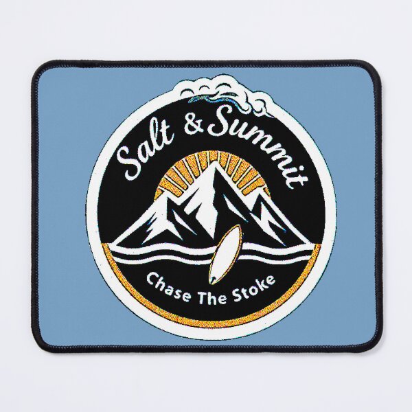 Item preview, Salt and Summit Surf and Mountain | Adventure Badge Design Sea and Snow designed and sold by AstronautMerch.