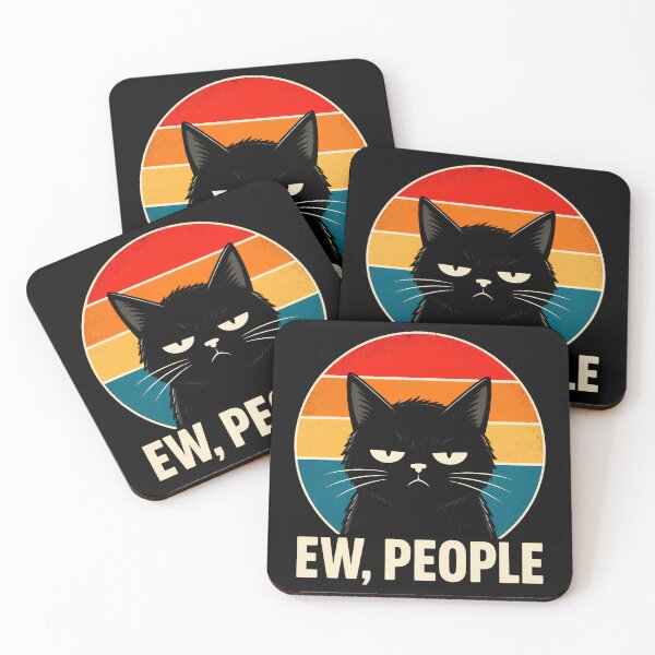 Item preview, Grumpy Cat EW People Retro Sunset designed and sold by TshirtsOnline-.