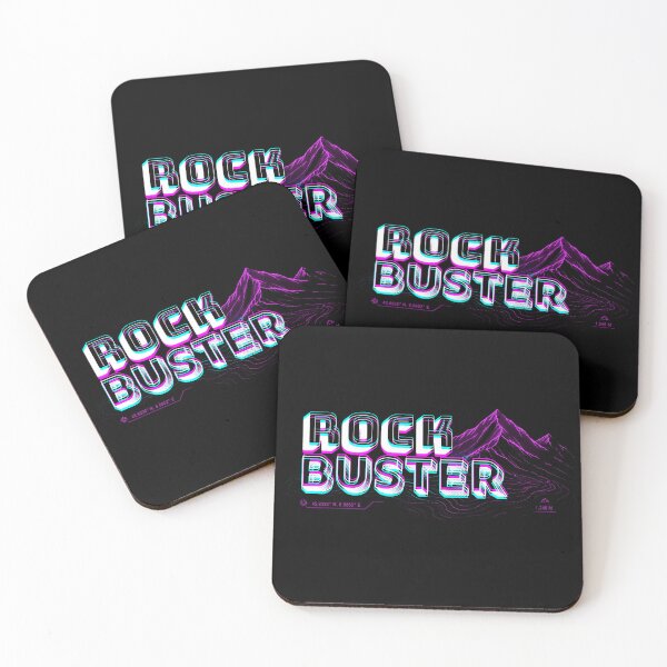 Item preview, Rock Buster Retro Synthwave Mountain Design designed and sold by Miles&Moments.