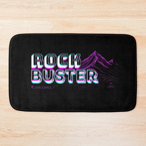 Item preview, Rock Buster Retro Synthwave Mountain Design designed and sold by Miles&Moments.