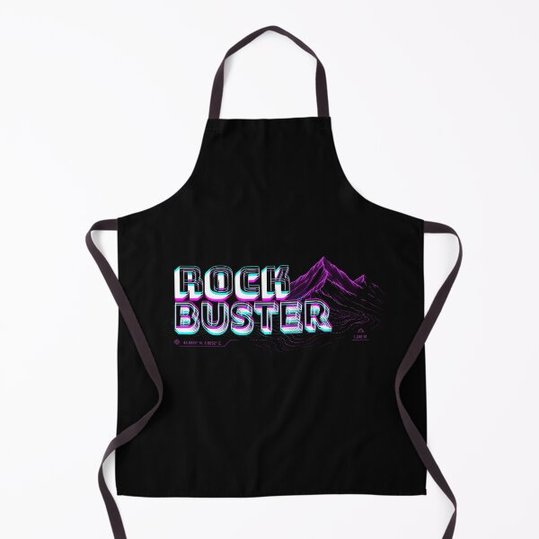 Item preview, Rock Buster Retro Synthwave Mountain Design designed and sold by Miles&Moments.