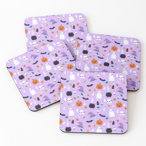 Item preview, pattern with cute Halloween items designed and sold by burbura.