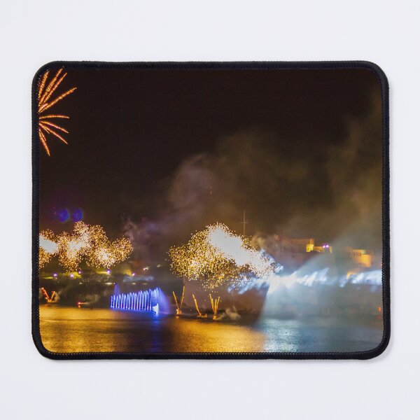 Item preview, Fireworks Display Over Harbor At Night With Colorful Reflections And Festive Light Show designed and sold by Nmallia.