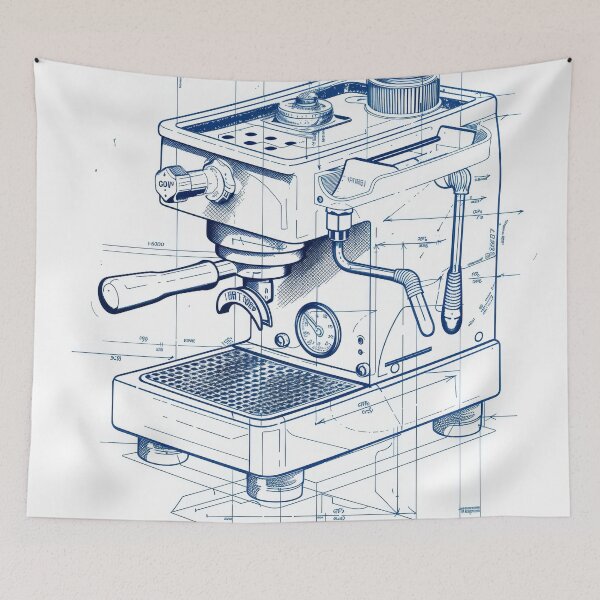 Item preview, Anatomical Blueprint of a Perfect Espresso Machine designed and sold by dragonwolfpack.