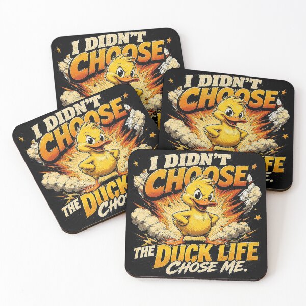 Item preview, I Didn’t Choose The Duck Life Funny Yellow Duck Vintage Retro T-Shirt designed and sold by Cavalier-org.
